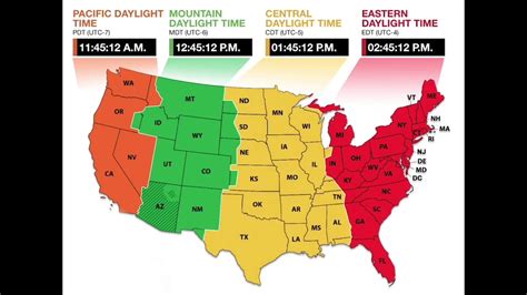 Us Time Zone Map With Roads