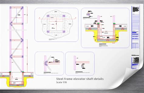 Steel Frame Elevator Shaft Details