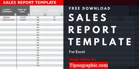 Sales Report Template for Excel, Free Download > TIPSOGRAPHIC | Report ...