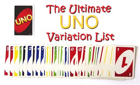 Uno Card Game Ultimate Variation List FamilyGameShelf.com