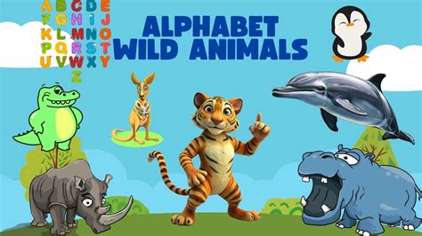 Wild Animals | ABC Animals | Alphabet ZOO 🦁🐘🦓🐧 | ABC Alphabetic Wild ...