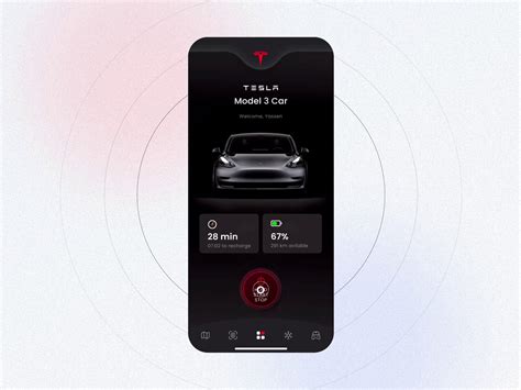 Tesla App virtual key by Ahmed Yassen for fourohhfour on Dribbble