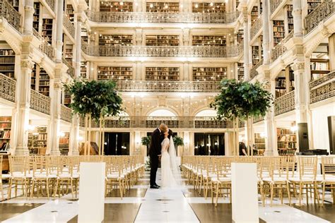 A glamorous wedding at Baltimore's George Peabody Library