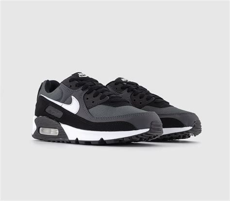 Nike Air Max 90 Trainers Black White Leather - His trainers