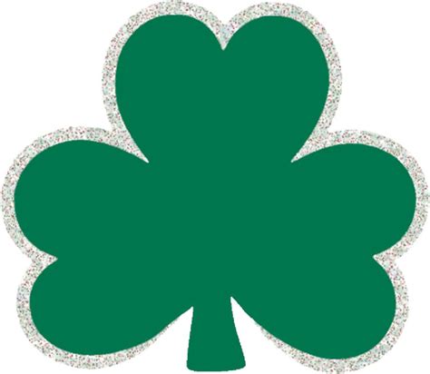 St. Patrick's Day Glitter Shamrock Cut-outs, Green, 50-pk | Party City