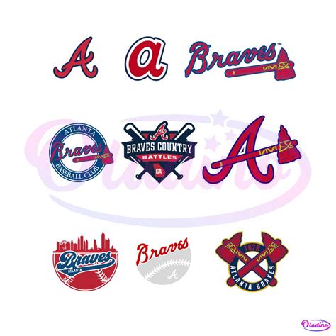 Atlanta Braves Baseball Set Design SVG Files, Cricut, Silhouette Studio ...