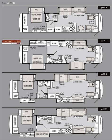 2011 Monaco Cayman luxury motorhome floorplans | Rv floor plans, Floor ...