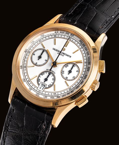 VACHERON CONSTANTIN. A FINE 18K GOLD AUTOMATIC CHRONOGRAPH WRISTWATCH ...