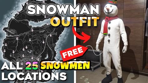 ️GTA ONLINE ALL SNOWMAN☃️ LOCATIONS ️ - YouTube