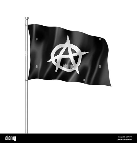 Anarchy flag isolated on white Stock Photo - Alamy