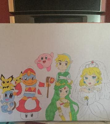 Nintendo characters drawing