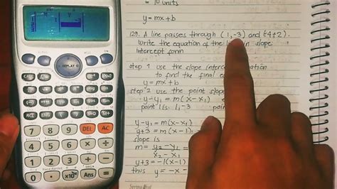 SLOPE AND INTERCEPT CALCULATOR TECHNIQUE/ EQUATION OF LINE IN SLOPE ...