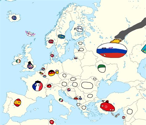 Sneak Peek: Map of Europe and a little bit more : r/countryballs_comics