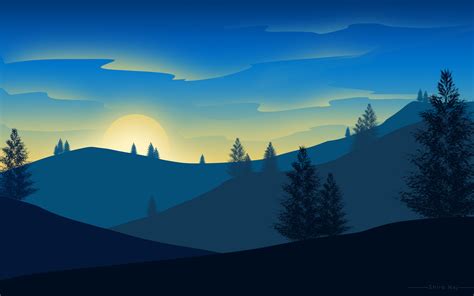 3840x2400 Sunrise Landscape Minimalism 5k 4K ,HD 4k Wallpapers,Images ...