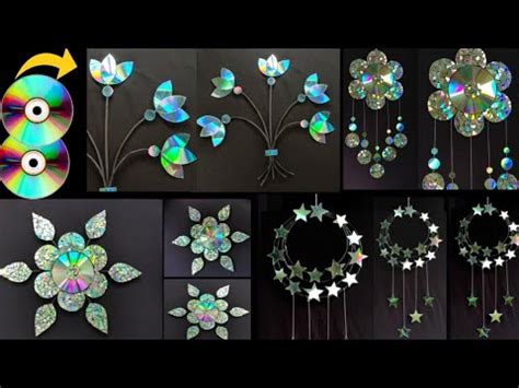 4 DIY Home decorations Ideas By Old CD | Weast CD Tutorial wall Hanging ...