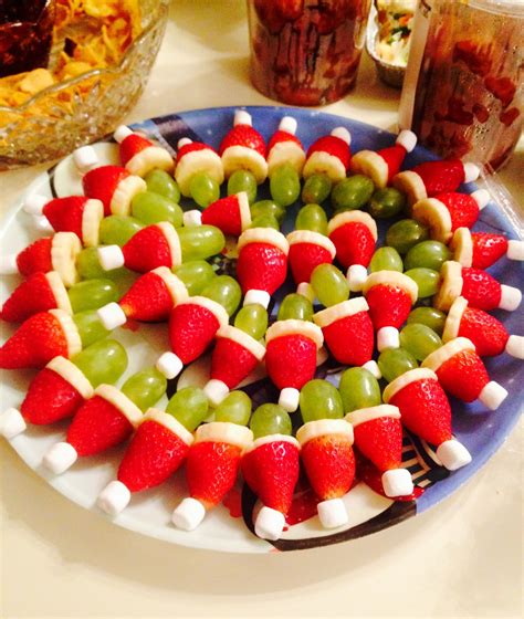 Festive Grinch Fruit Kabobs