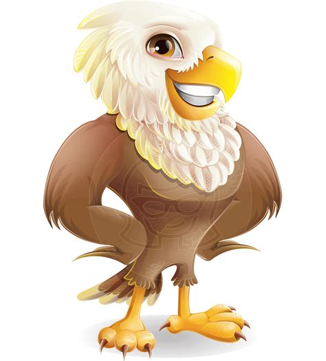 Cute Eagle Cartoon Vector Character | GraphicMama