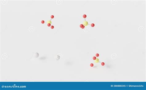 Aluminium Sulfate Molecule 3d, Molecular Structure, Ball and Stick ...