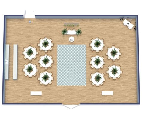 Wedding Floor Plan With Bar and Dance Floor