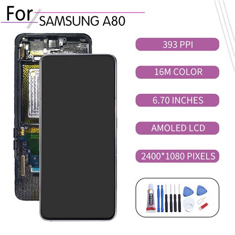 6.7"ORIGINAL For SAMSUNG Galaxy A80 LCD Touch Screen Digitizer Assembly ...