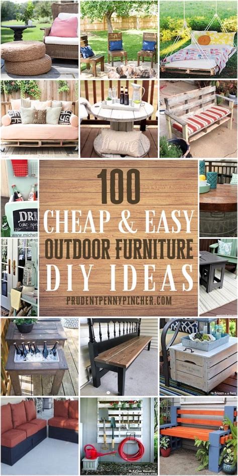 100 Cheap and Easy Outdoor DIY Furniture Ideas - Prudent Penny Pincher