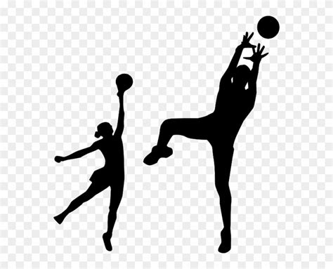 Netball Silhouette - Free Transparent PNG Clipart Images Download