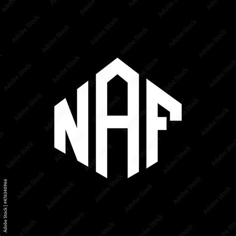 NAF letter logo design with polygon shape. NAF polygon and cube shape ...