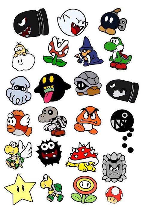 how to draw mario characters - Kerrie Lister