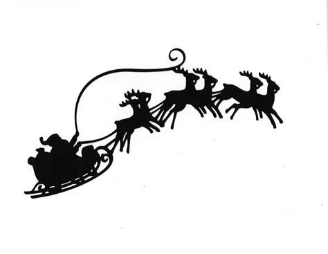 Santa And Reindeer Silhouette at GetDrawings | Free download