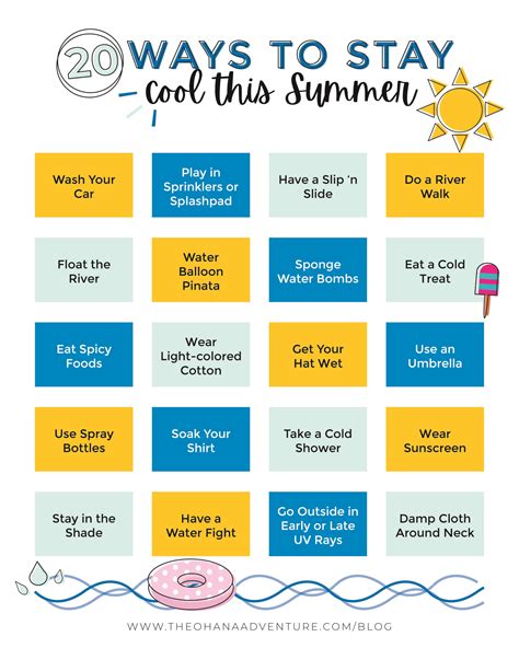 20 Ways to Cool Off From The Hot Summer Weather