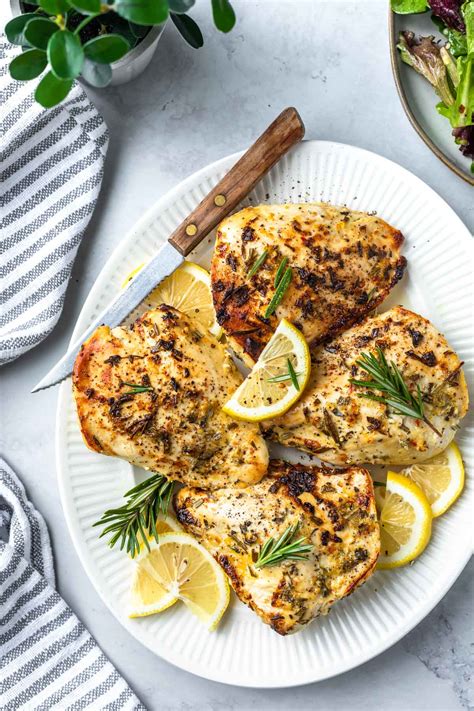 Lemon Rosemary Broiled Chicken Breast - Simply Whisked