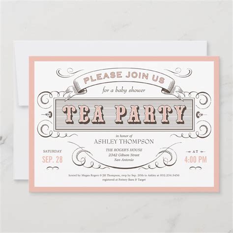 Vintage Tea Party Invitations | Zazzle