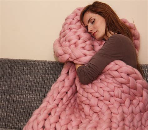 Chunky Knit Blanket Blanket Super Chunky Blanket Giant knit