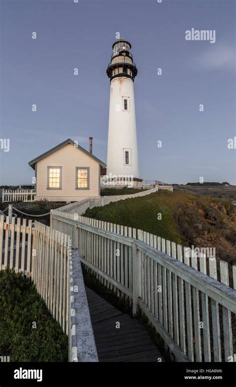 Pigeon Point Lighthouse on a clear winter night sky Stock Photo - Alamy