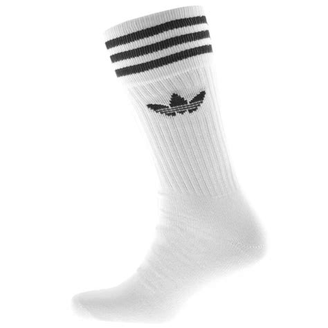 adidas Originals Three Pack Solid Crew Socks White | Mainline Menswear ...