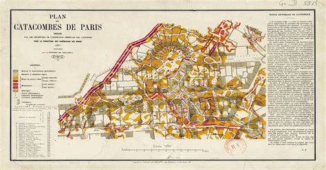 Map of the Paris Catacombs, 1857 [ 2090 × 1316 ] : MapPorn