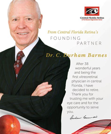 A Message From Dr. Barnes - Central Florida Retina