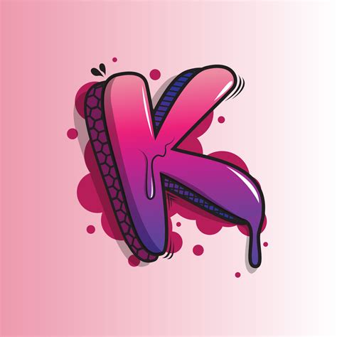 Graffiti Letter K premium vector illustration 16699663 Vector Art at ...