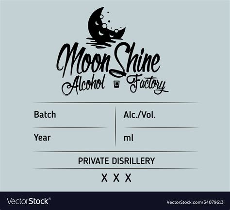 Vintage design moonshine label with ethnic Vector Image