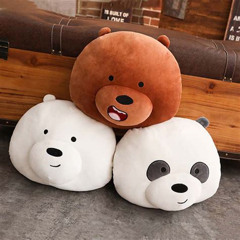 Cartoon We Bare Bears Ice Bear Panda Plush Toys Cute Stuffed Doll Soft ...