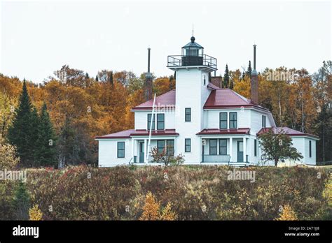 Raspberry Island Lighthouse in Wisconsin, on Lake Superior in Apostle ...