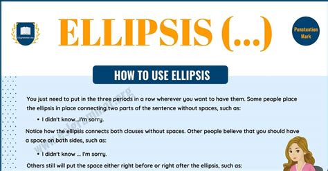 Ellipsis: How to Use Ellipses Correctly in Writing - ESL Grammar