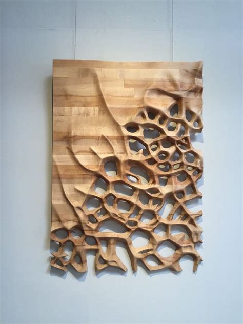 Wall hanging 3D CNC milled Maple wood by NardineDesignStudio Into The ...