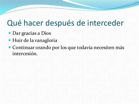 Oracion de intercesion