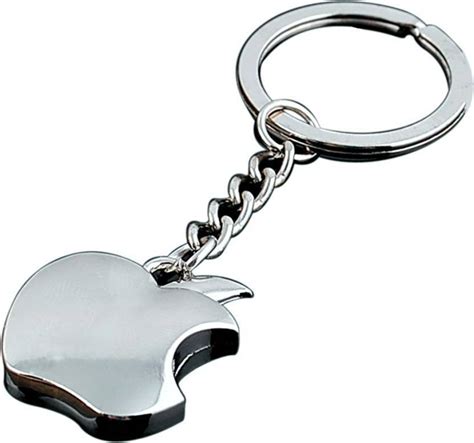 A R ENTERPRISES Silver Apple Shaped Key Ring Key Chain - Buy A R ...