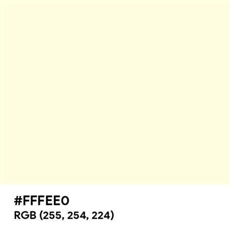 Pastel Cream color hex code is #FFFEE0