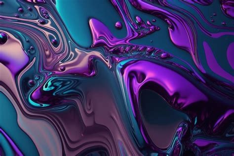 Premium AI Image | Purple and blue glossy abstract liquid wallpaper ...