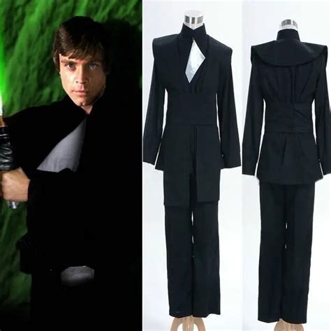 NEW Star Wars Luke Skywalker Return of the Jedi Cosplay Costume Black ...