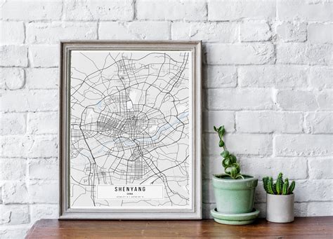 Shenyang Map Poster Shenyang City Map Poster Shenyang City | Etsy