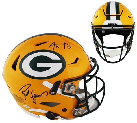 Aaron Rodgers & Brett Favre Signed Packers Full-Size Authentic On-Field ...